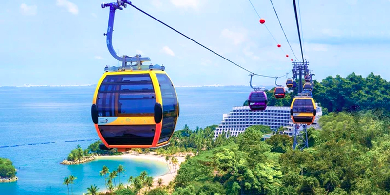 Cable Car ride in Santosa Island