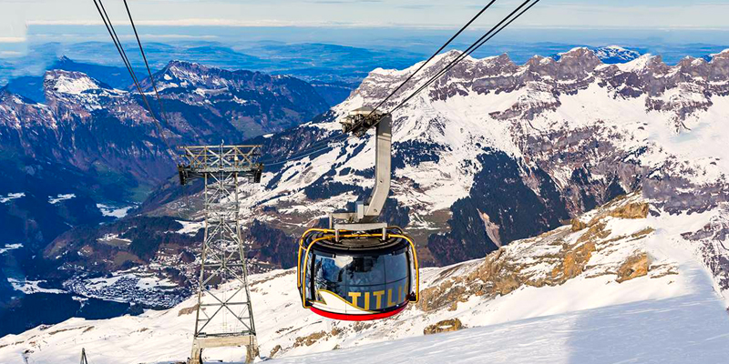 Mt. Titlis with Ice flyer and 360 degree cable car